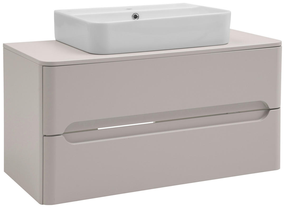 WASCHTISCHKOMBI 101 cm  - Kaschmir/Weiß, KONVENTIONELL, Keramik/Holzwerkstoff (101cm) - Xora