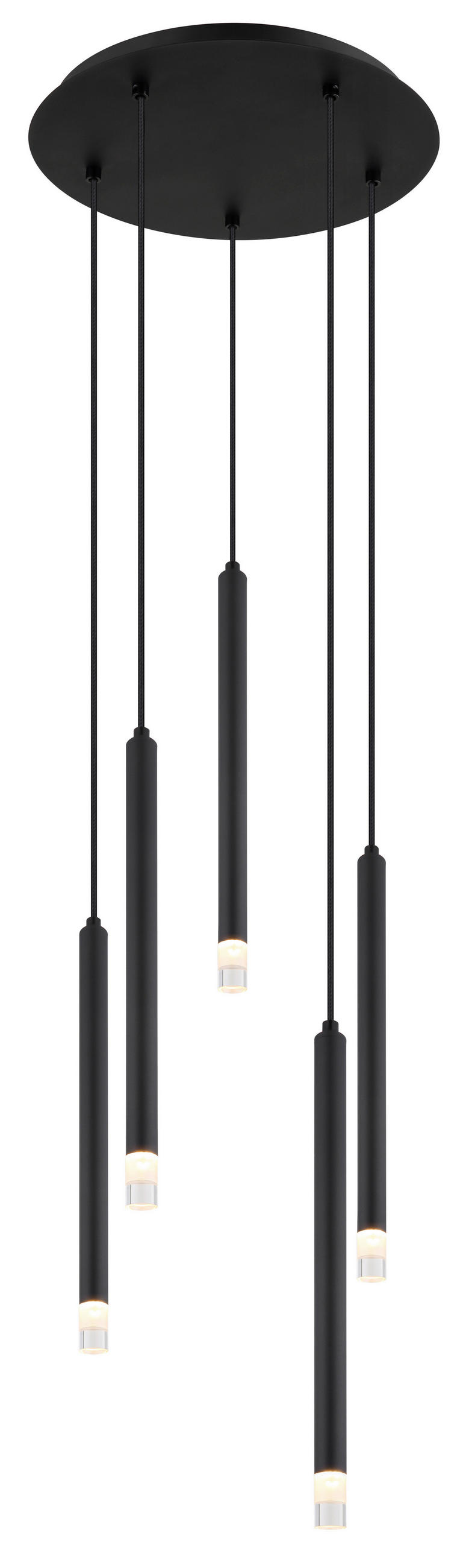 HÄNGELEUCHTE 34/120 cm    - Klar/Schwarz, Basics, Kunststoff/Textil (34/120cm) - Globo