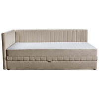 SCHLAFSOFA in Struktur Hellbraun  - Hellbraun/Schwarz, Design, Holz/Holzwerkstoff (212/83/99cm) - MID.YOU