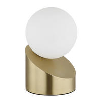 LED-TISCHLEUCHTE 10/16 cm   - Messingfarben/Schwarz, Design, Glas/Kunststoff (10/16cm) - Globo