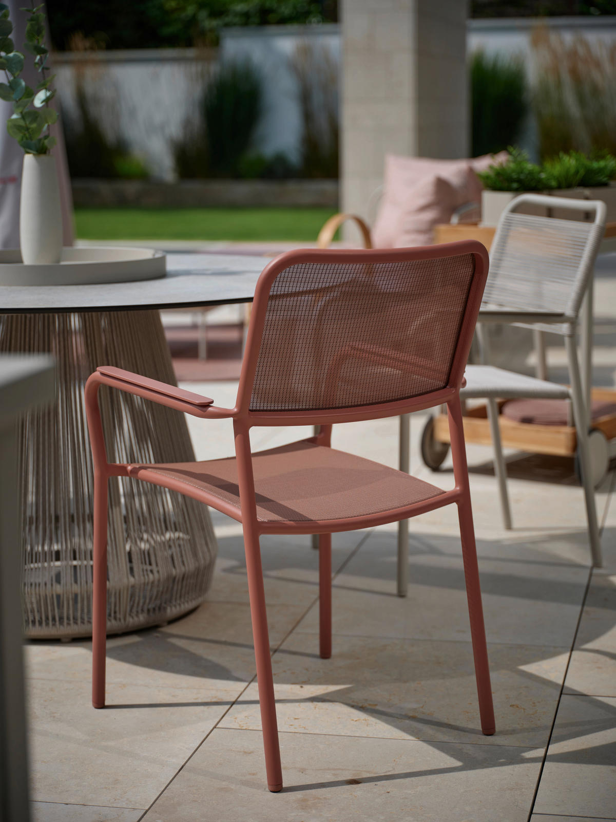 STAPELSESSEL Aluminium Terracotta  - Terracotta, Basics, Textil/Metall (61/89/59cm) - Stern