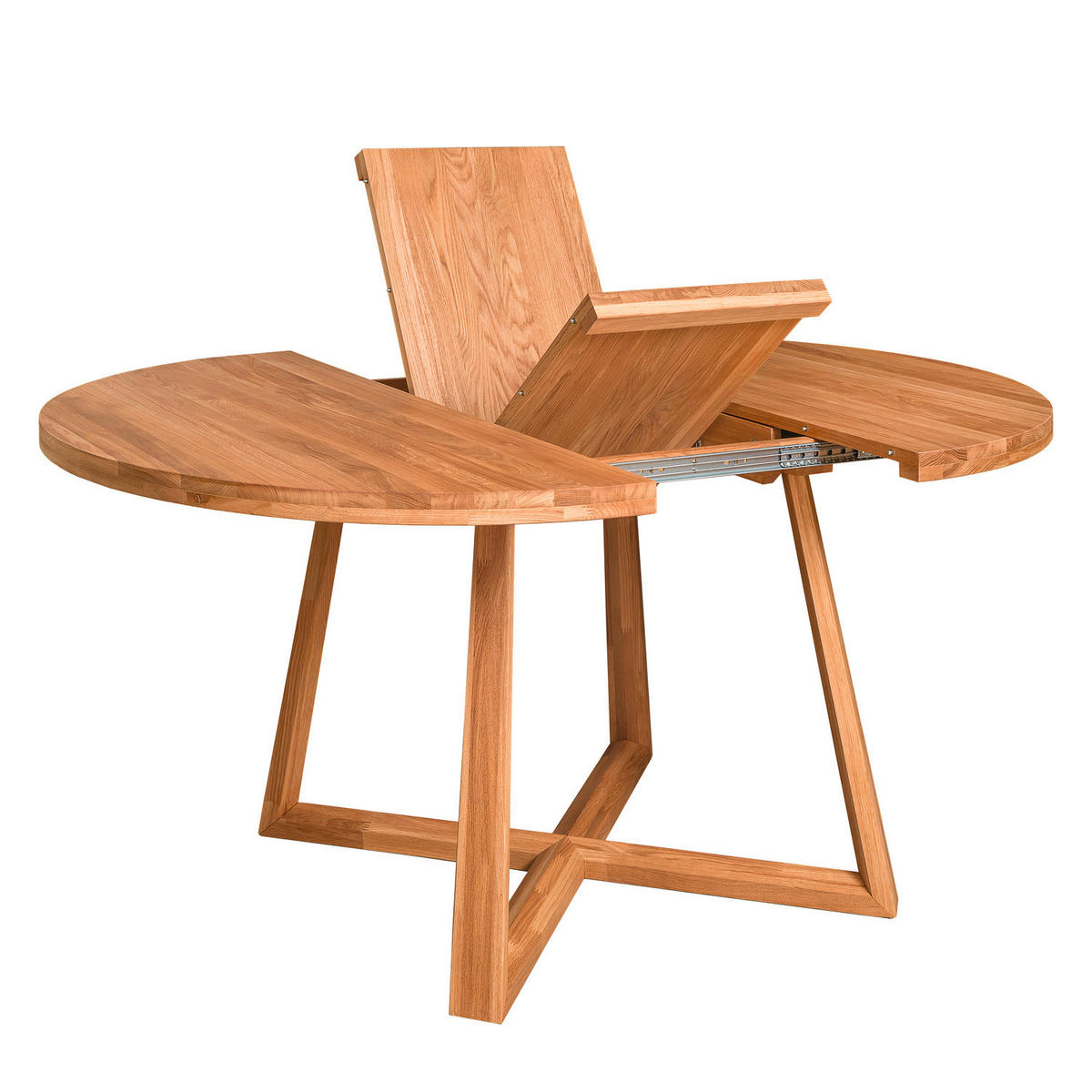 ESSTISCH in Holz 120-160/120/75 cm  - Wildeiche, Natur, Holz (120-160/120/75cm) - home24