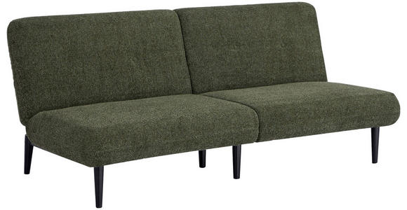 SCHLAFSOFA Webstoff Grün  - Schwarz/Grün, Design, Holz/Textil (184/80/87cm) - Carryhome