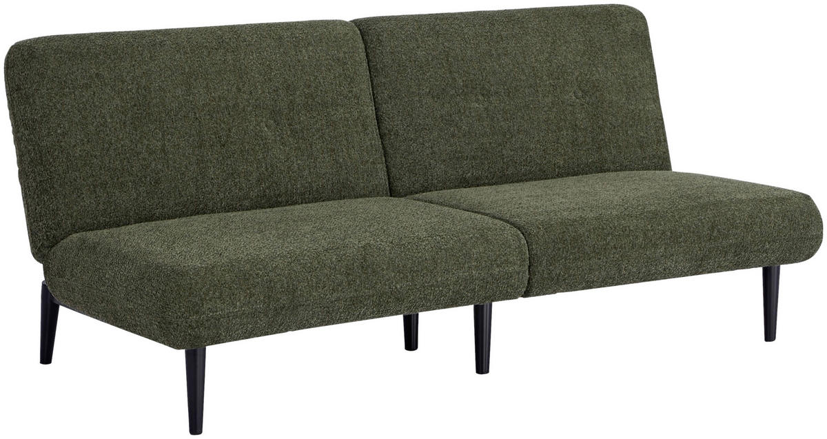 SCHLAFSOFA Webstoff Grün  - Schwarz/Grün, Design, Holz/Textil (184/80/87cm) - Carryhome