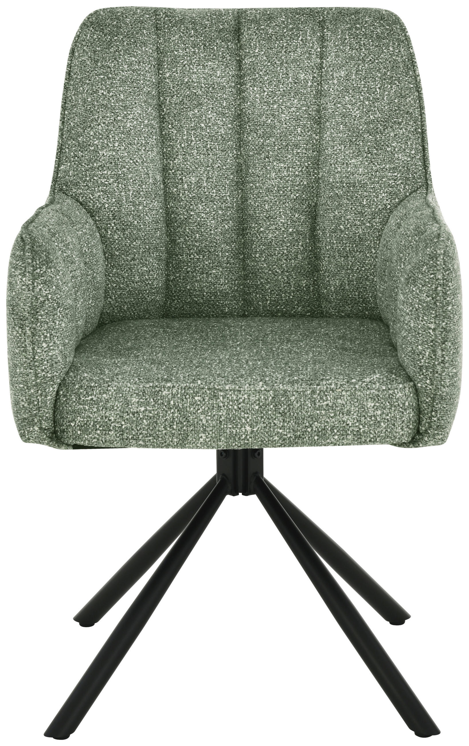 ARMLEHNSTUHL  in Eisen Leinenoptik  - Schwarz/Grün, Design, Textil/Metall (57/91/65cm) - Carryhome