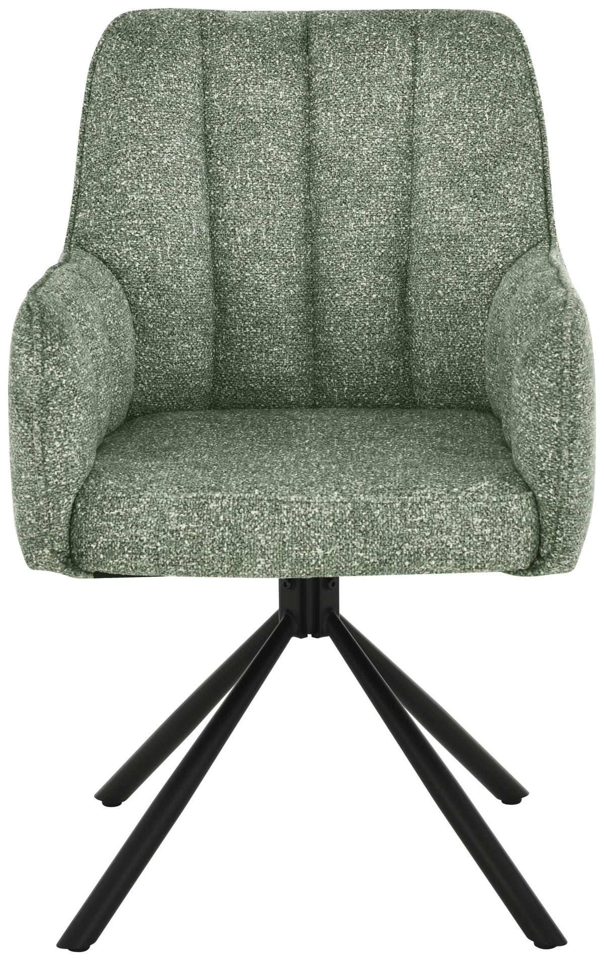 ARMLEHNSTUHL  in Eisen Leinenoptik  - Schwarz/Grün, Design, Textil/Metall (57/91/65cm) - Carryhome