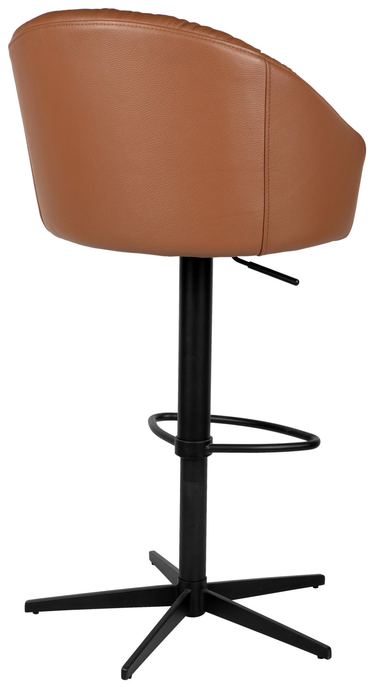 BAROVÁ ŽIDLE, černá, koňaková - černá/koňaková, Design, kov/kůže (57/96,5-114/58,5cm) - Dieter Knoll