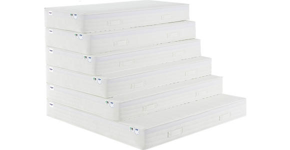 TASCHENFEDERKERNMATRATZE 120/200 cm Höhe ca. 23 cm  - Weiß, KONVENTIONELL, Textil (120/200cm) - Sleeptex