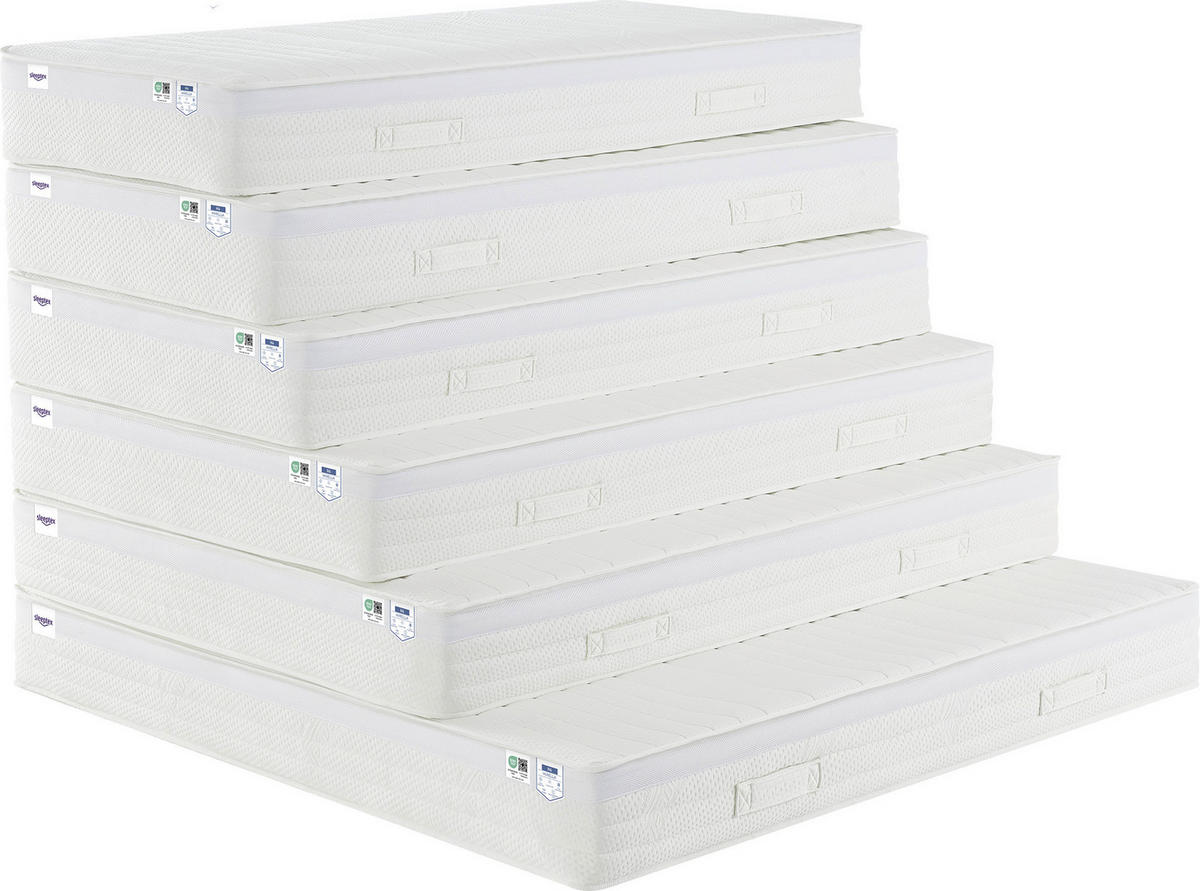 TASCHENFEDERKERNMATRATZE 80/200 cm H4 = sehr fest  - Weiss, Konventionell, Textil (80/200cm) - Sleeptex