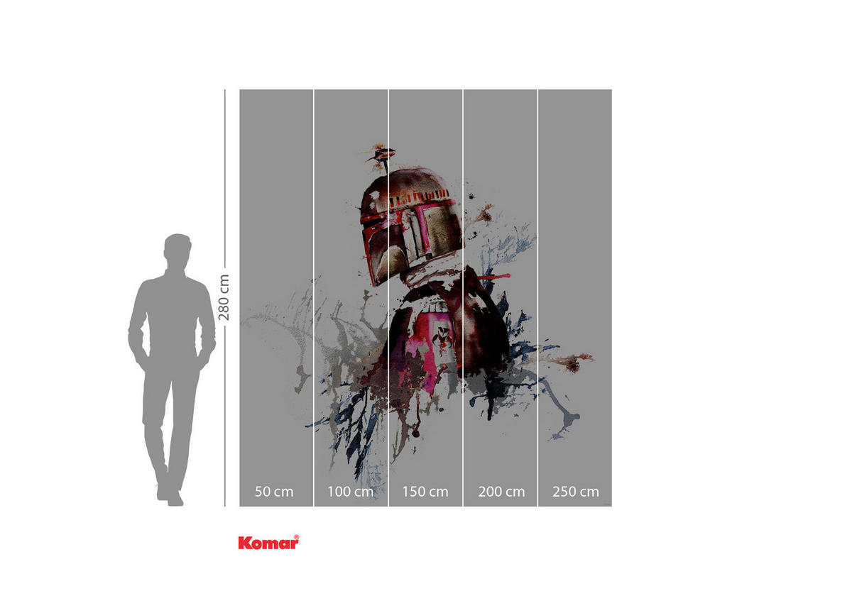FOTOTAPETE  - Rot/Schwarz, Trend, Textil (250/280cm) - Xora