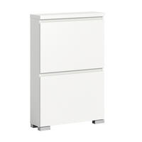 OMARA Z LOPUTAMI ZA ČEVLJE bela - srebrne barve/bela, Moderno, leseni material (60/91/18cm) - Mömax