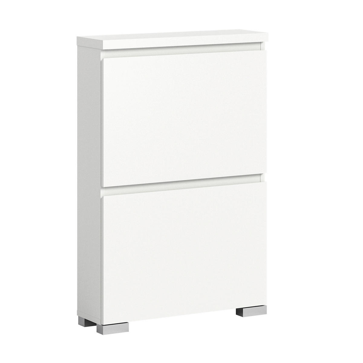 OMARA Z LOPUTAMI ZA ČEVLJE bela - srebrne barve/bela, Moderno, leseni material (60/91/18cm) - Mömax