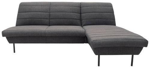 ECKSOFA Looks IX Blaugrau Webstoff - Blaugrau/Schwarz, Design, Textil/Metall (214/168cm) - LOOKS by W.Joop