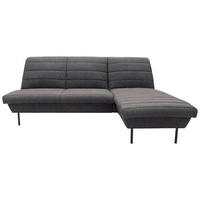 ECKSOFA in Webstoff Blaugrau  214/168 cm  - Blaugrau/Schwarz, Design, Textil/Metall (214/168cm) - LOOKS by W.Joop
