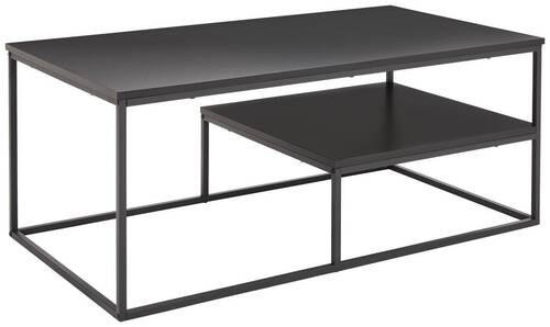 Couchtisch Sun in Metall, Holzwerkstoff 110/60/45 cm  - Schwarz, Design, Holzwerkstoff/Metall (110/60/45cm) - MID.YOU