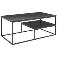 Couchtisch Sun in Metall, Holzwerkstoff 110/60/45 cm  - Schwarz, Design, Holzwerkstoff/Metall (110/60/45cm) - MID.YOU