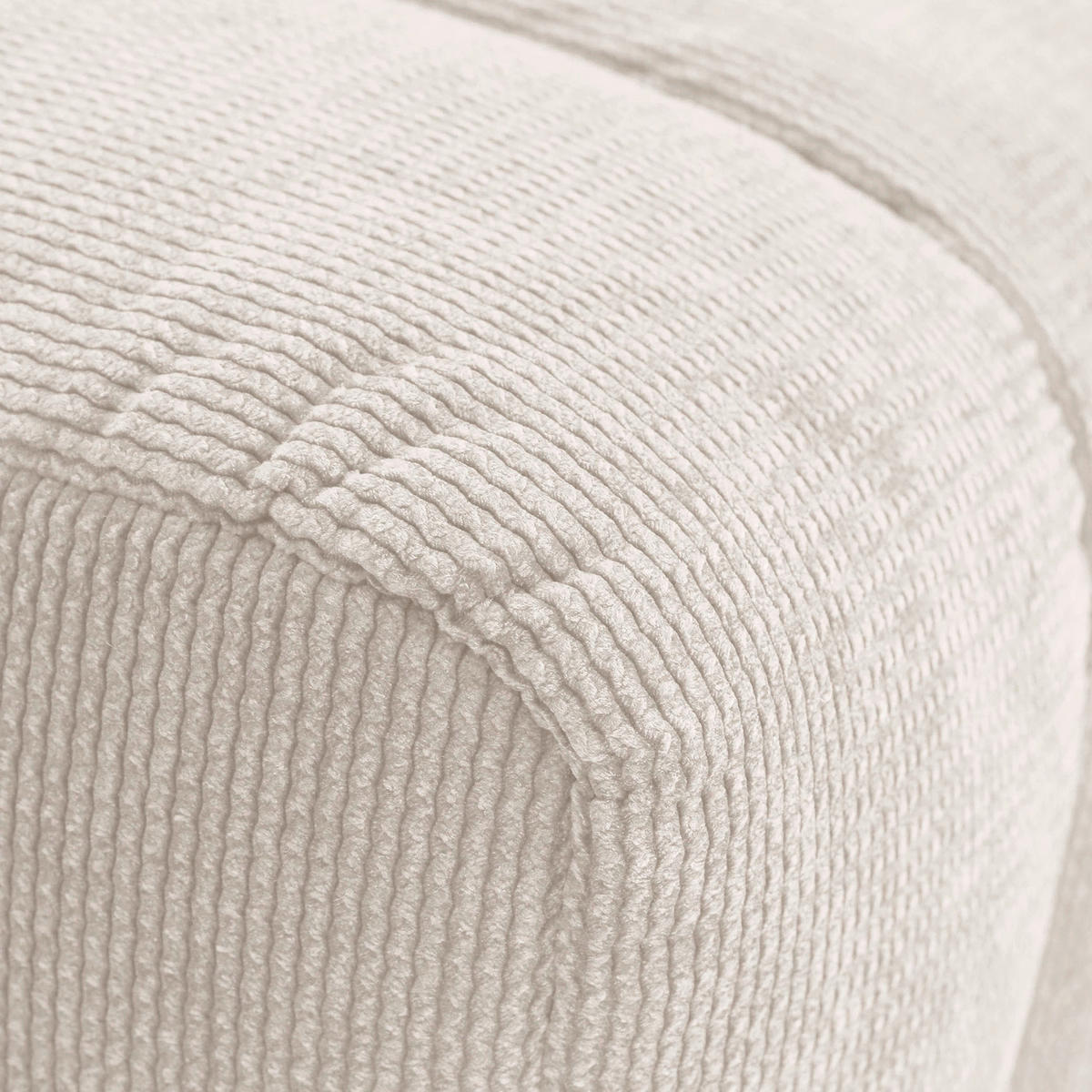 HOCKER in Textil Beige  - Beige/Schwarz, Design, Kunststoff/Textil (43/50/43cm) - Novel
