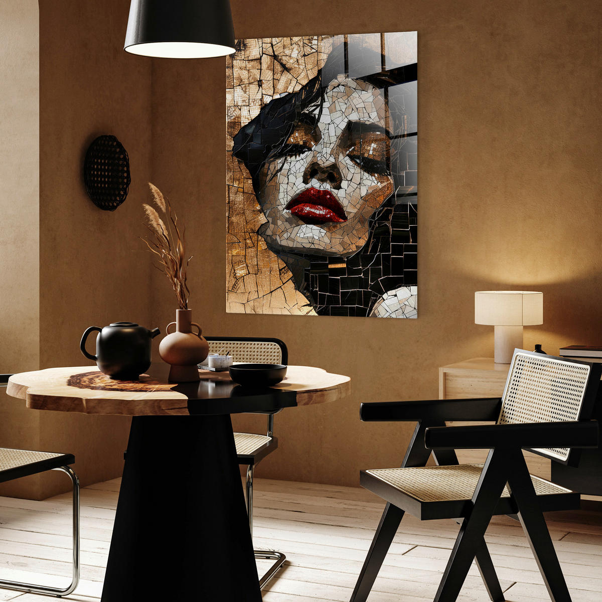 GLASBILD Frauen 70/100 cm  - Multicolor, Basics, Glas/Papier (70/100cm)