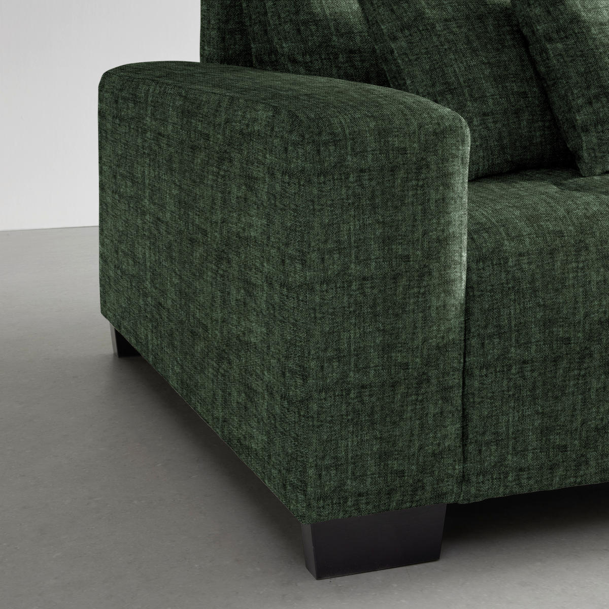 BIG SOFFA i mörkgrön  - svart/mörkgrön, Modern, trä (246/93/124cm) - MID.YOU