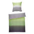 BETTWÄSCHE Satin Grau, Grün, Hellgrau, Weiß 155/220 cm - Hellgrau/Weiß, Basics, Textil (155/220cm)