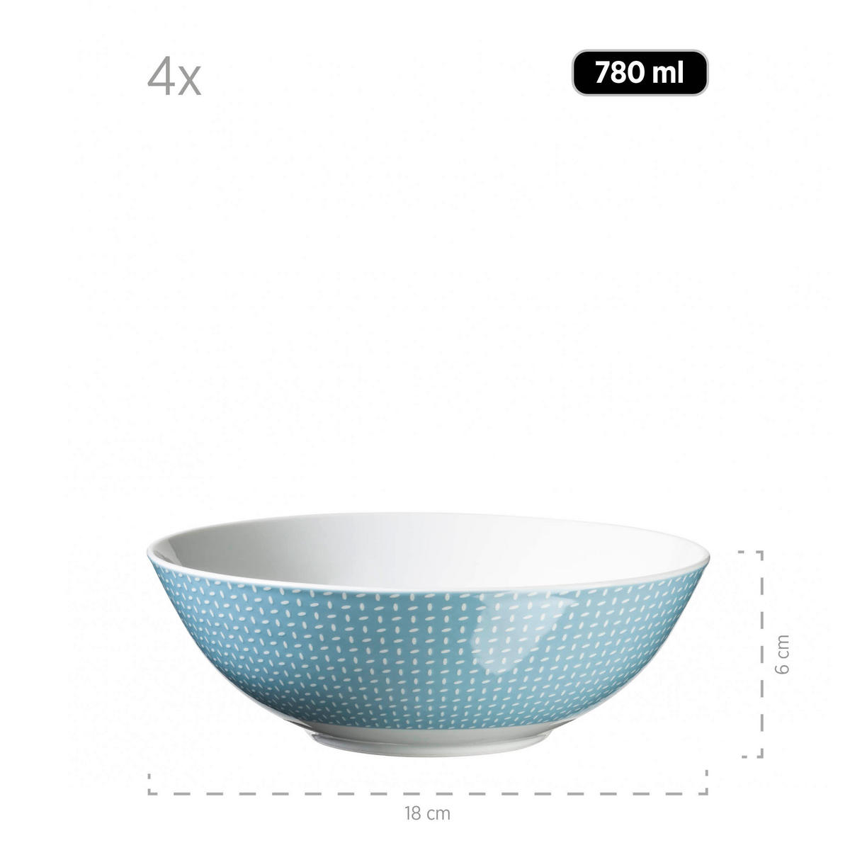 KOMBISERVICE Kitchen Time 16-teilig  - Pastellblau, Basics, Keramik - Mäser