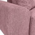 ECKSOFA  in Flachgewebe Altrosa  - Schwarz/Altrosa, KONVENTIONELL, Textil/Metall (295/180cm) - Carryhome