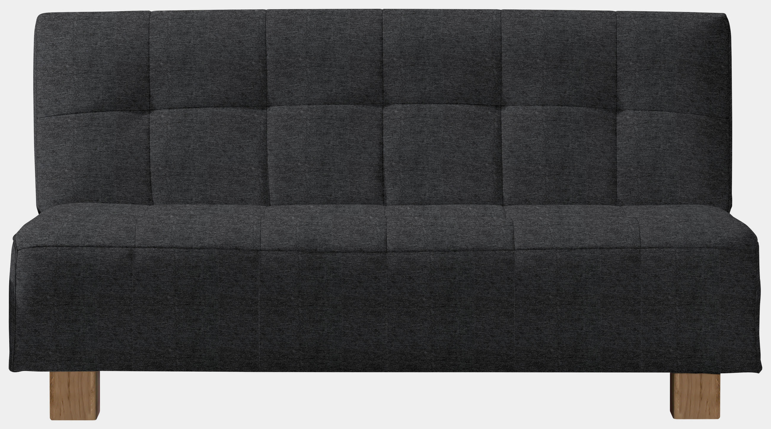 SCHLAFSOFA Dunkelgrau  - Dunkelgrau/Naturfarben, Design, Holz/Textil (165/92/102cm) - Novel