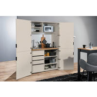 SCHRANKKÜCHE  124/200/70 cm  in Kaschmir  - Kaschmir/Eichefarben, KONVENTIONELL, Holzwerkstoff/Metall (124/200/70cm) - Carryhome