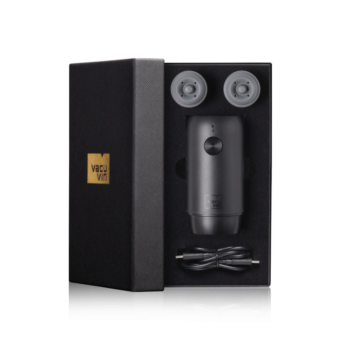 WEINPUMPE  - Schwarz, Basics, Kunststoff (10.8/5.9/19.6cm) - Vacu Vin