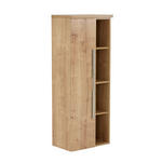 MIDISCHRANK 50/130,8/33 cm  - Chromfarben/Eichefarben, KONVENTIONELL, Holzwerkstoff/Metall (50/130,8/33cm) - Dieter Knoll