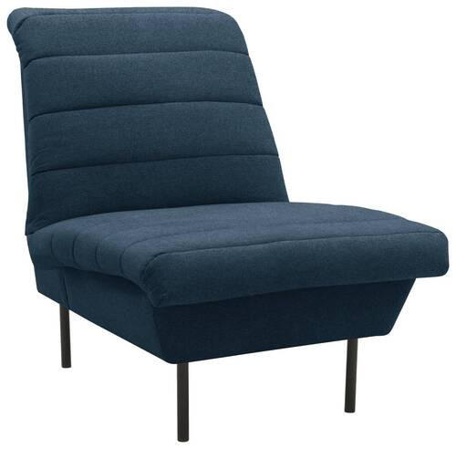 SESSEL Flachgewebe Dunkelblau - Schwarz/Dunkelblau, Design, Textil/Metall (72/92/103cm) - LOOKS by W.Joop