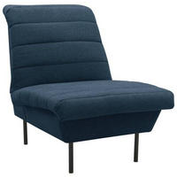 SESSEL in Flachgewebe Dunkelblau  - Schwarz/Dunkelblau, Design, Textil/Metall (72/92/103cm) - LOOKS by W.Joop