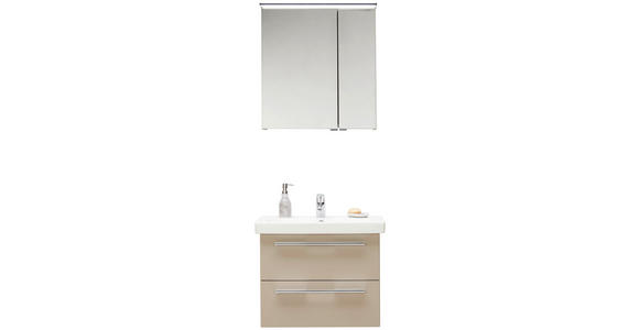BADEZIMMER in 65 cm - Weiß/Grau, Design, Glas/Holzwerkstoff (65cm) - Novel