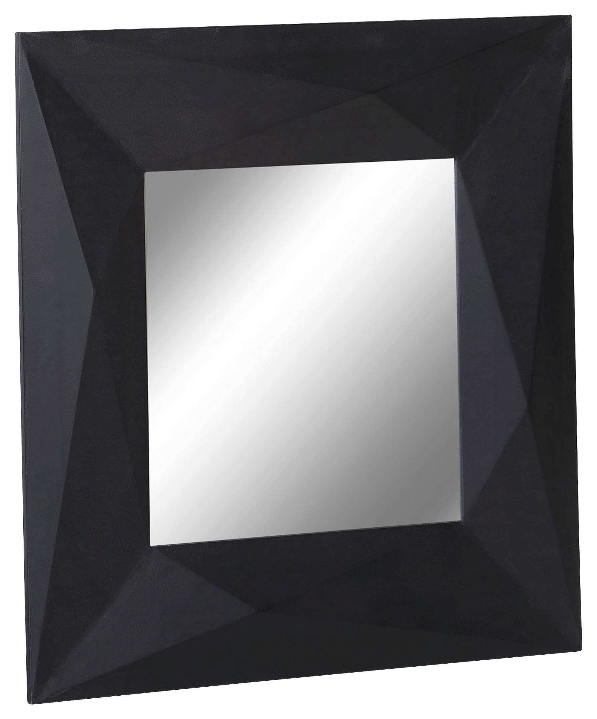 WANDSPIEGEL 90/90/4 cm    in rechteckig  - Schwarz, LIFESTYLE, Glas/Holzwerkstoff (90/90/4cm) - Landscape