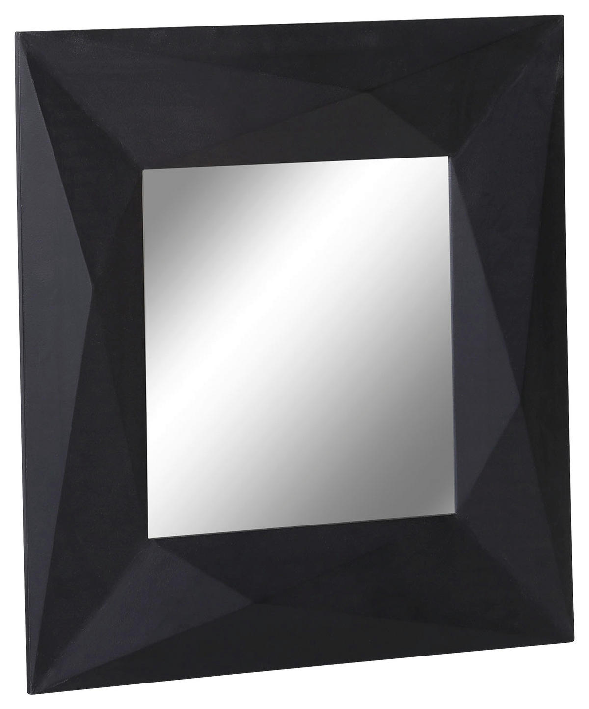 WANDSPIEGEL 90/90/4 cm    in rechteckig  - Schwarz, LIFESTYLE, Glas/Holzwerkstoff (90/90/4cm) - Landscape