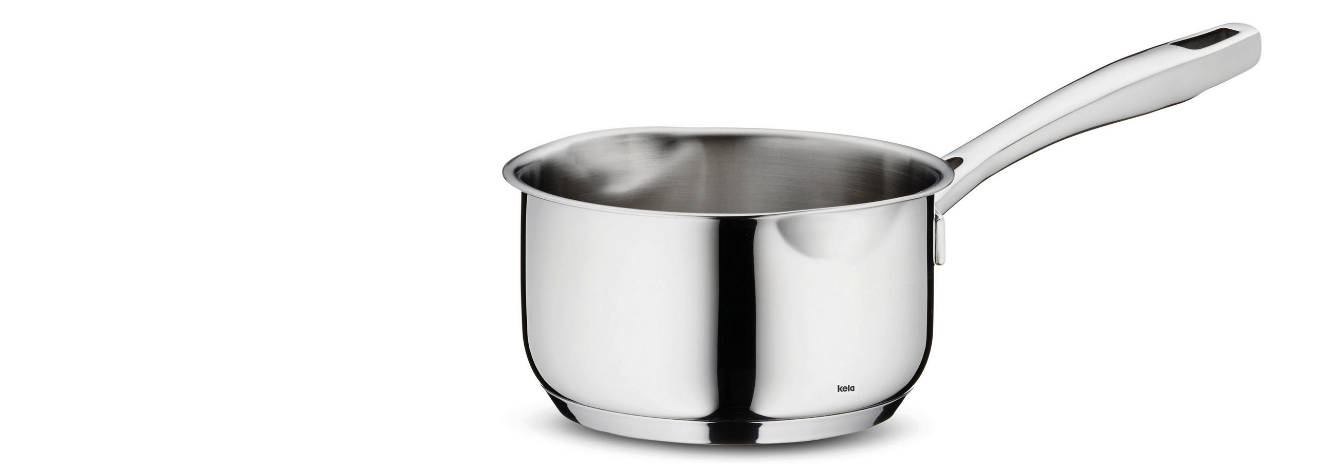 STIELKASSEROLLE Flavoria 0,6 l  - Silberfarben, KONVENTIONELL, Metall (12/7cm) - Kela