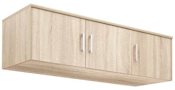 AUFSATZSCHRANK 157/43/54 cm   - Silberfarben/Sonoma Eiche, KONVENTIONELL, Holzwerkstoff/Metall (157/43/54cm) - Xora