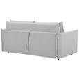 SCHLAFSOFA Webstoff Grau, Hellgrau  - Hellgrau/Schwarz, KONVENTIONELL, Kunststoff/Textil (185/86/104cm) - Carryhome