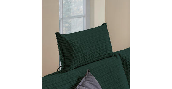 ECKSOFA  in Cord Dunkelgrün  173/276 cm  - Dunkelgrün/Schwarz, KONVENTIONELL, Textil/Metall (173/276cm) - Carryhome