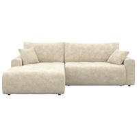 ECKSOFA Webstoff Naturfarben  - Schwarz/Naturfarben, Konventionell, Kunststoff/Textil (192/270cm) - Carryhome