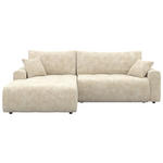 ECKSOFA in Webstoff Naturfarben  - Schwarz/Naturfarben, KONVENTIONELL, Kunststoff/Textil (192/270cm) - Carryhome