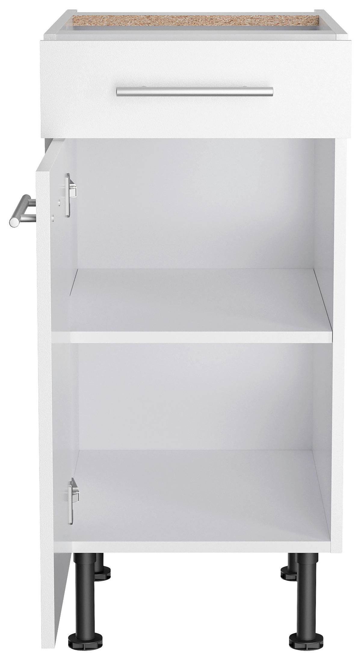KÜCHENLEERBLOCK 270 cm   in Weiß  - Edelstahlfarben/Anthrazit, Basics, Holzwerkstoff/Metall (270cm) - Optifit
