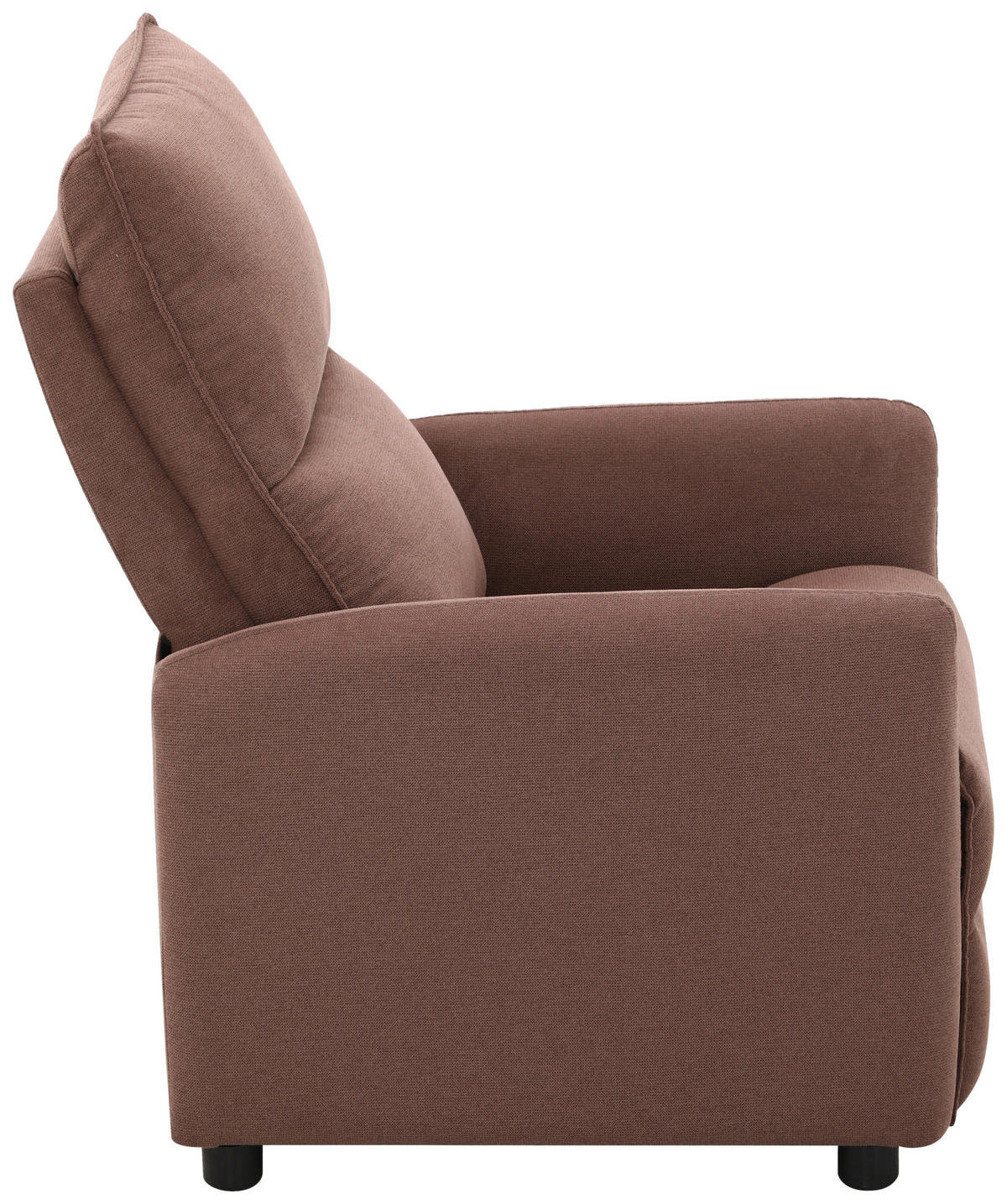 Fotoliu Pentru Televizor din lemn, metal, plastic, textil, maro - maro/negru, Konventionell, plastic/lemn (74/101/95cm) - Carryhome