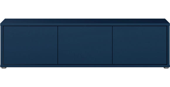 LOWBOARD  in 154,2/42,5/34,9 cm  - Dunkelblau/Grau, MODERN, Holzwerkstoff/Metall (154,2/42,5/34,9cm) - Carryhome