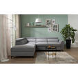 ECKSOFA Grau Velours  - Schwarz/Grau, KONVENTIONELL, Textil/Metall (217/255cm) - Carryhome