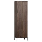 REGAL Esche furniert Schwarz, Dunkelbraun  - Dunkelbraun/Schwarz, Design, Holz/Holzwerkstoff (60/210/42cm) - Ambia Home