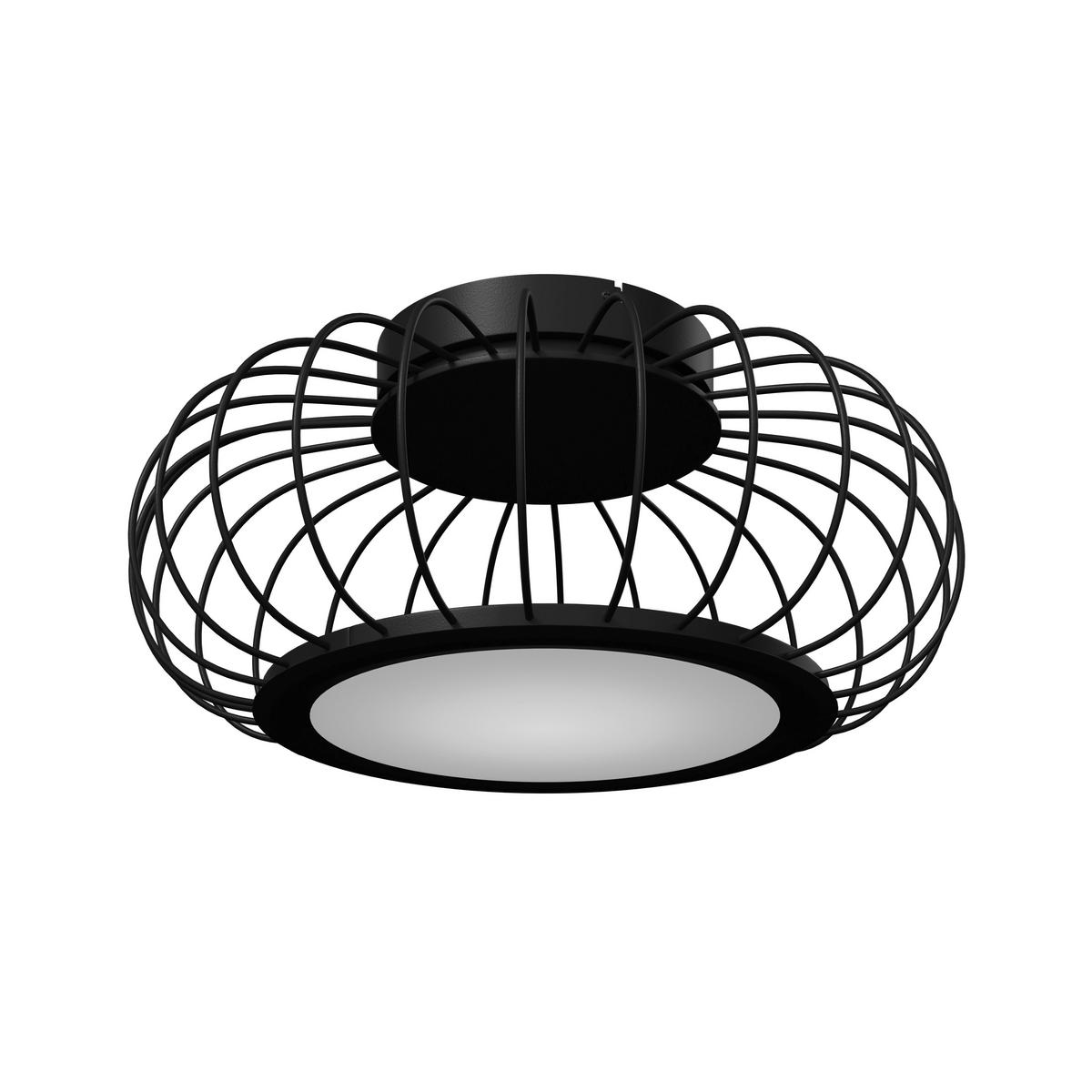 LED-DECKENLEUCHTE York 55/23 cm   - Schwarz/Weiß, Design, Kunststoff/Metall (55/23cm) - Dieter Knoll