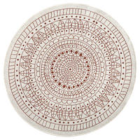OUTDOORTEPPICH für Terrasse und Balkon 100 cm Twin Creme, Terracotta  - Terracotta/Creme, Basics, Kunststoff (100cm) - Hanse Home