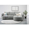 ECKSOFA Grau Chenille  - Schwarz/Grau, MODERN, Kunststoff/Textil (287/179cm) - Carryhome
