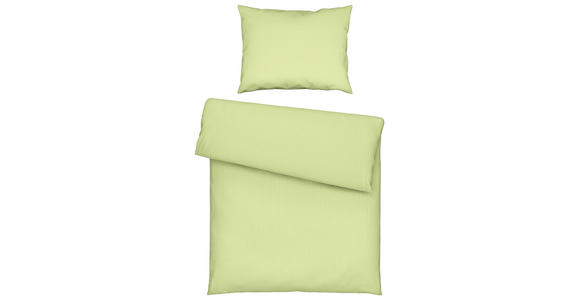 Bettwäsche Milena 140/200cm Grün - Grün, KONVENTIONELL, Textil - Luca Bessoni